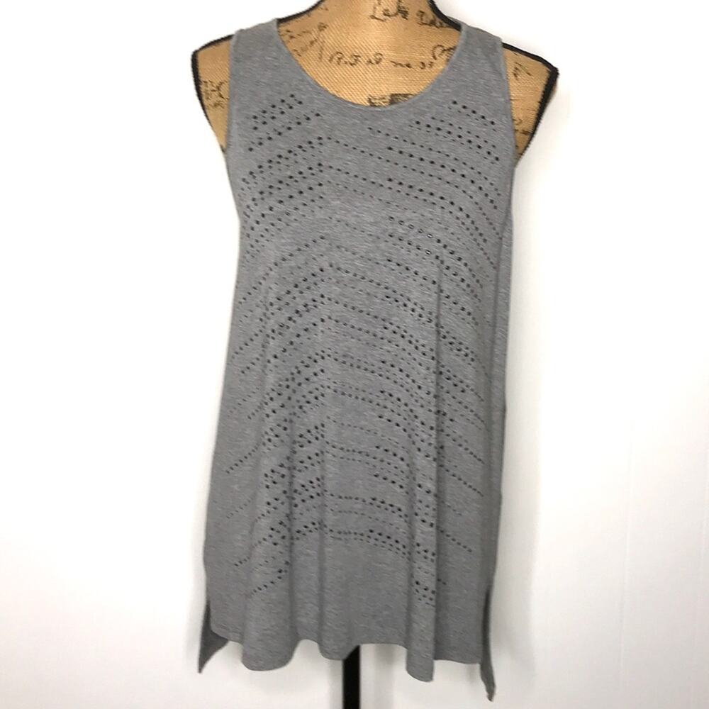 Vince Camuto Size Medium Hi-Lo Tank Tunic-Embellished Metallic Dot